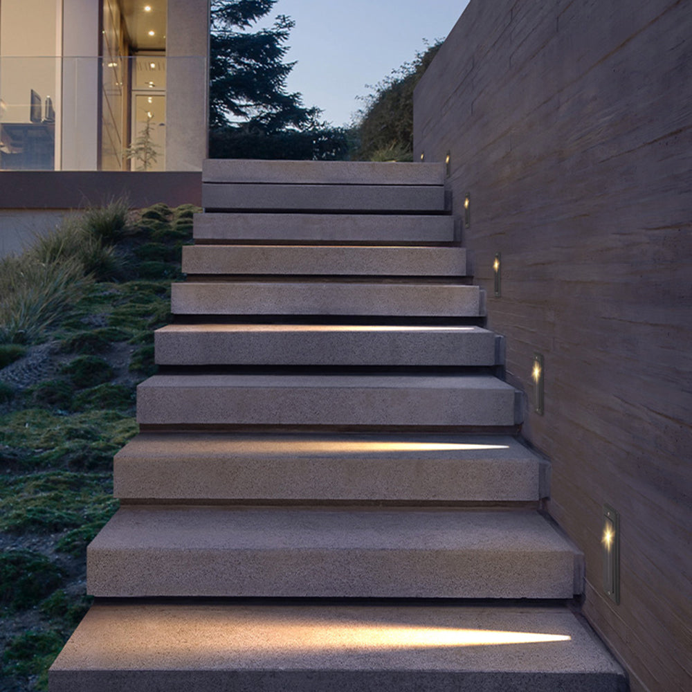Ray Éclairage Escalier Extérieur Rectangulaire Moderne, Métal/Verre, Noir, Escalier - Neutralighting