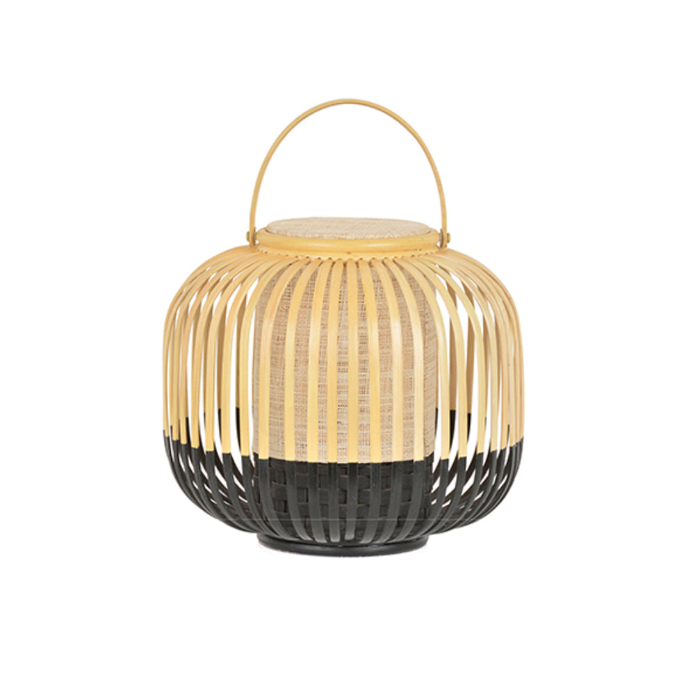 Ritta Vintage LED Lampadaire Noir/Blanc Bambou/Acrylique Extérieur - Neutralighting