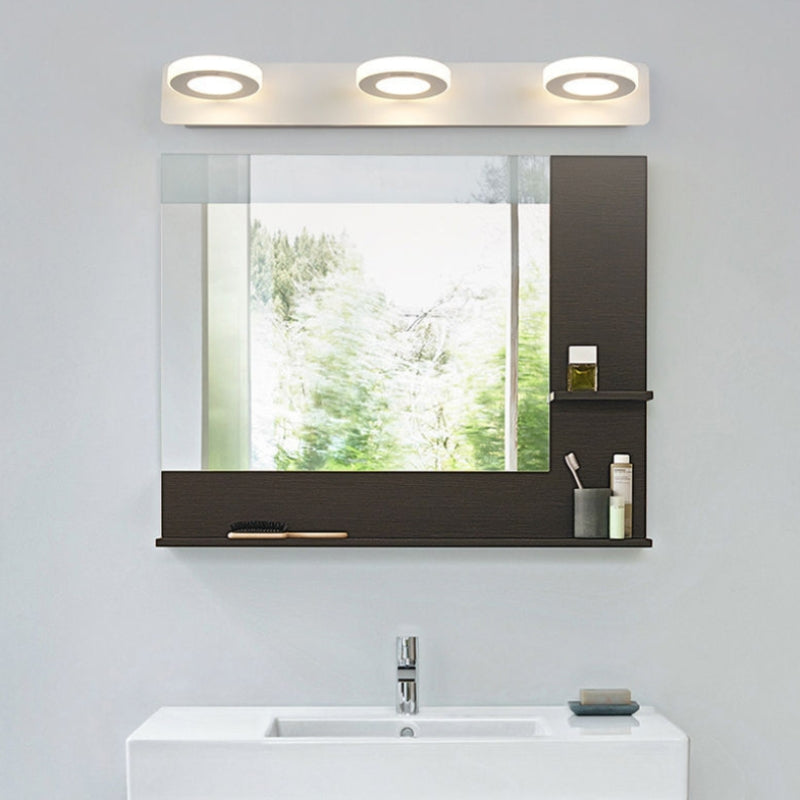 Arisha Applique Murale Nordique Simple Métal/Acrylique Blanc Salle de Bain - Neutralighting