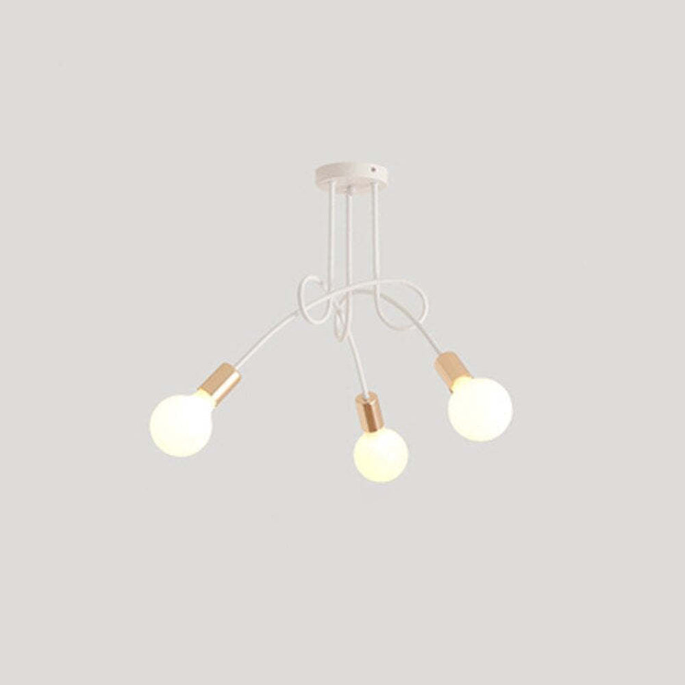 Valentina Lustre Linéaire/Bulle Moderne, Métal, Noir/Blanc/Or, Salon - Neutralighting