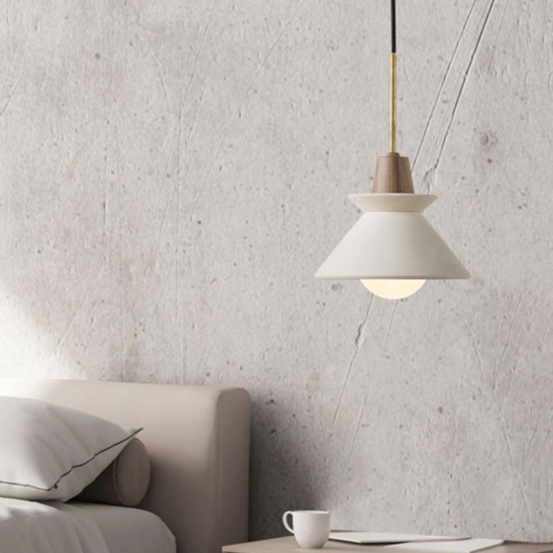 Muto Moderne LED Suspension Blanc Métal Ciment Salon Chambre à Coucher - Neutralighting
