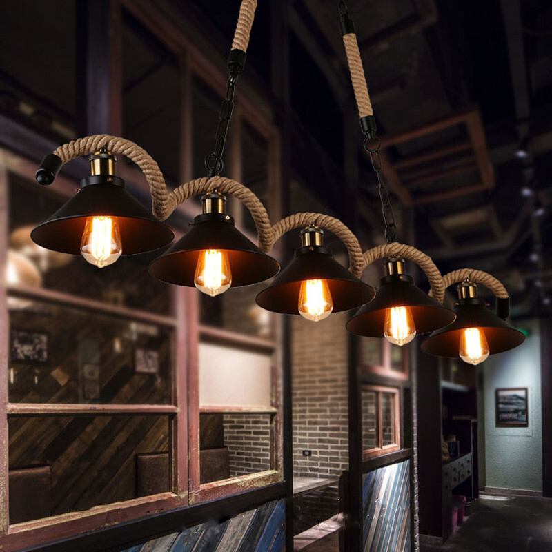 Epoch Lampe à Suspension LED Noire Vintage en Métal Pour Café - Neutralighting