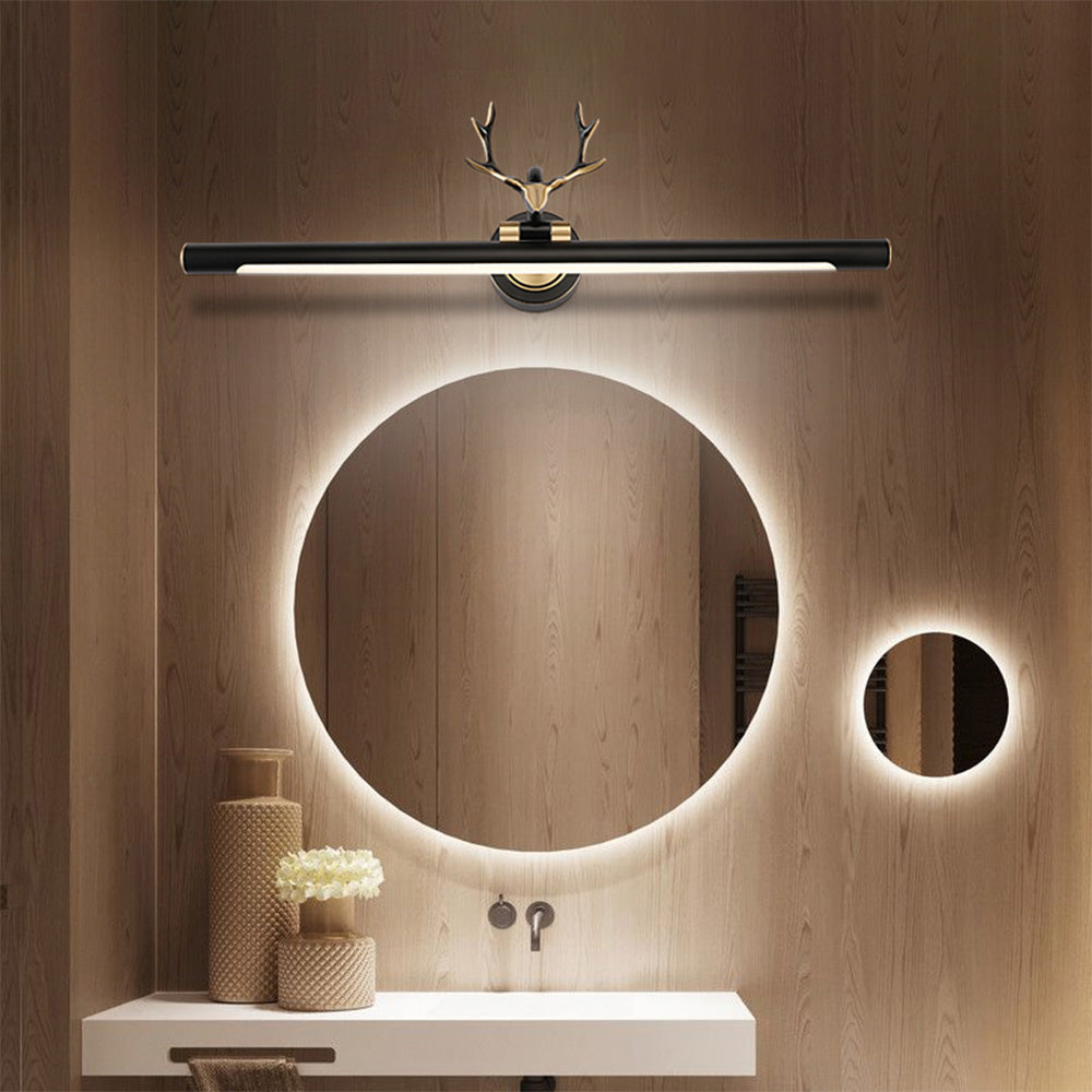 Arisha Design Italien LED Applique Murale Cerf Métal et Acrylique Noir Chambre/Salle de Bain - Neutralighting