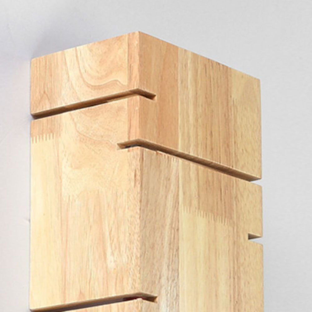 Muto Applique Murale Rectangulaire Moderne Simple LED Bois Brut Chambre à Coucher/Salon - Neutralighting