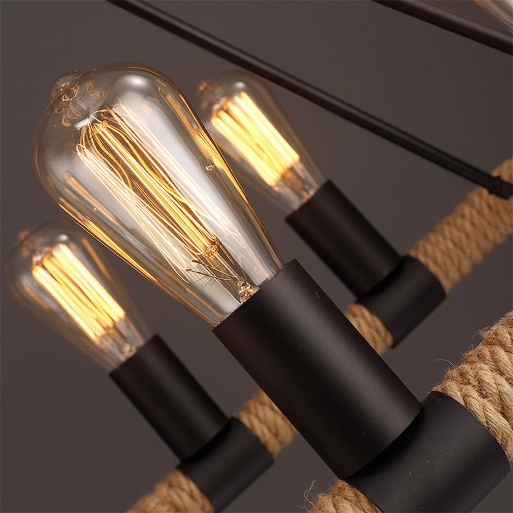 Silva Industrielle LED Luminaires Suspensions Rétro Métal Noir Salon/Chambre à Coucher - Neutralighting
