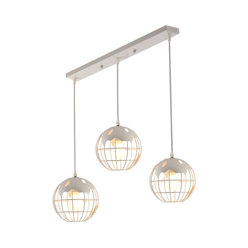 Silva Suspension Sphère/Multi Moderne, Métal, Noir/Blanc, Salon - Neutralighting