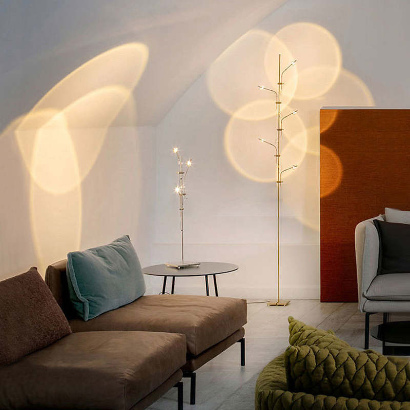 Mira Lampadaire Linéaire Minimaliste, Blanc Chaud/Naturel, Salon