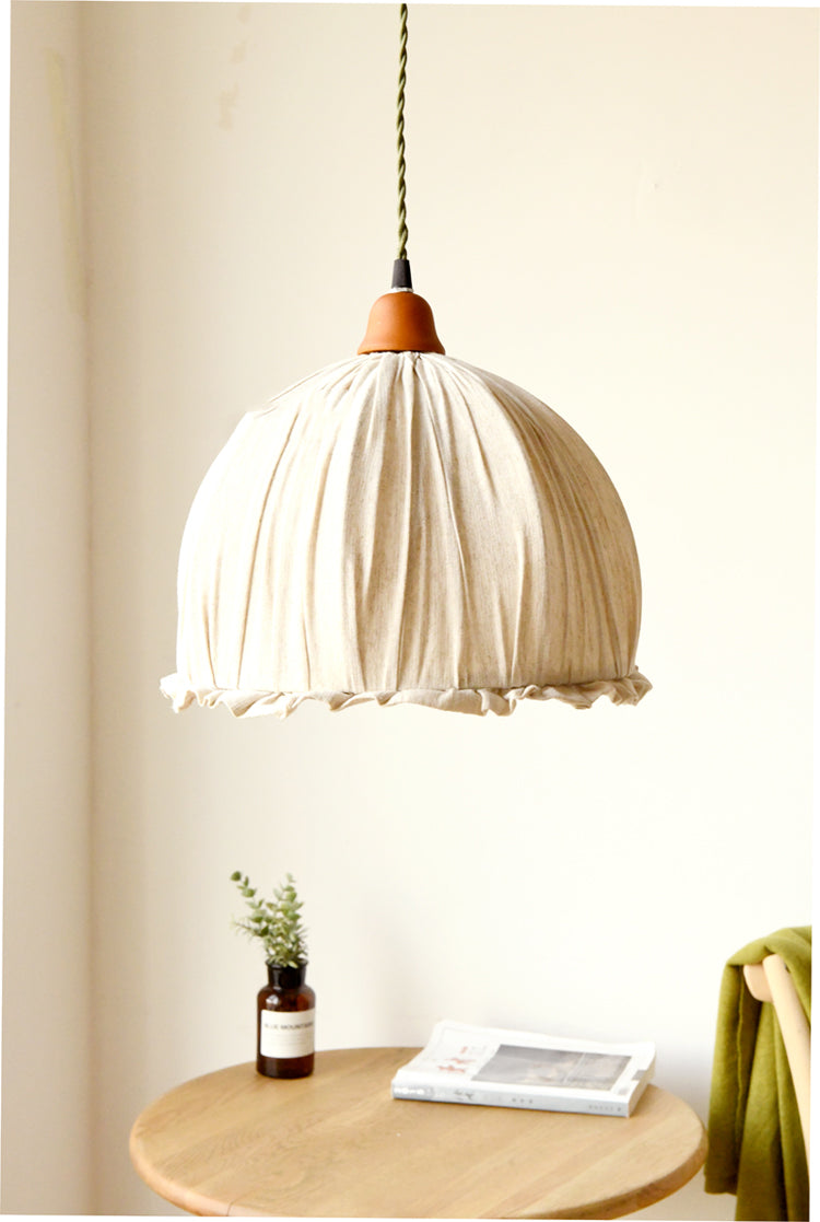 Arisha Suspension Dôme Vintage, Tissu, Beige, Salon/Chambre - Neutralighting