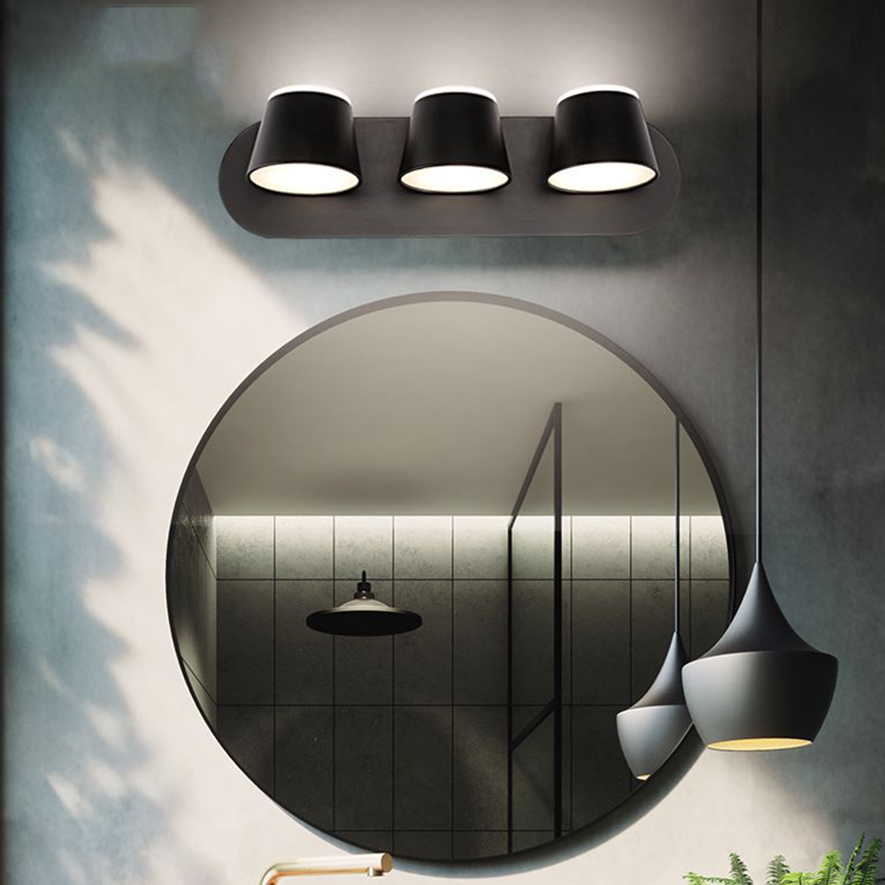Arisha Applique Murale Linéaire Moderne Métal/Acrylique Noir Salon/Salle de Bain - Neutralighting