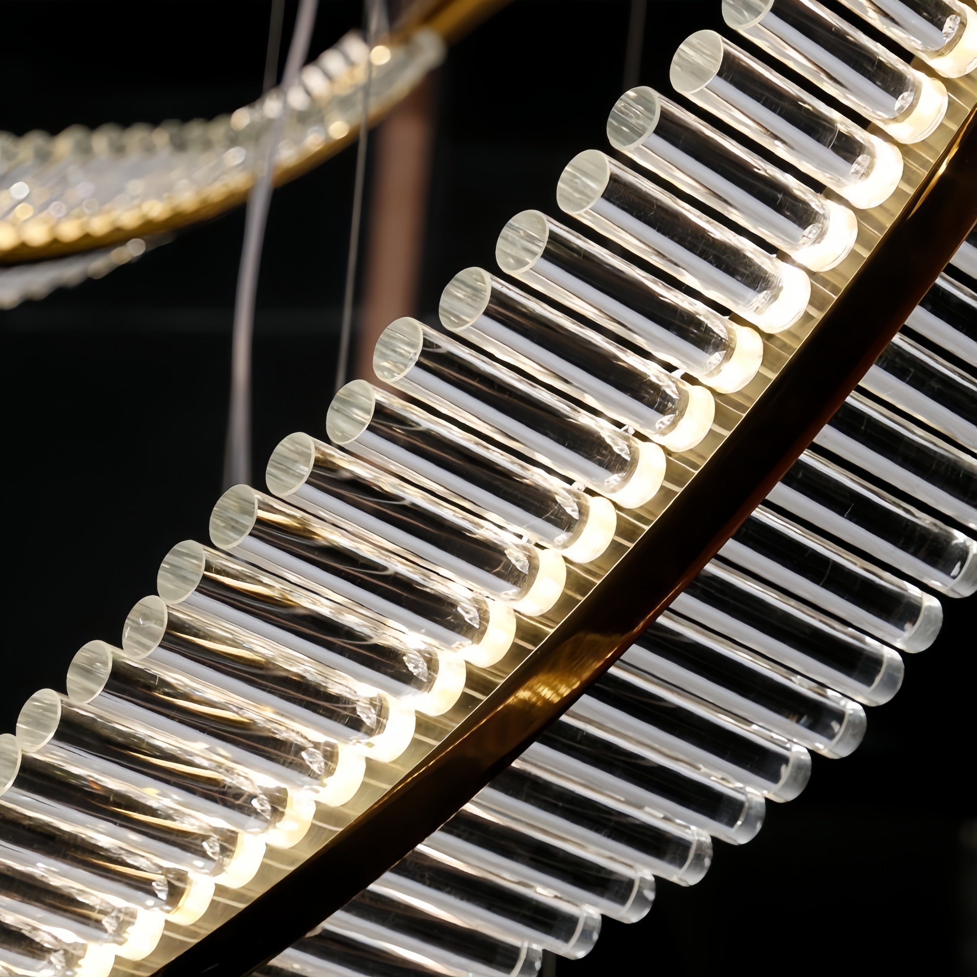 Arisha Nordique Luxe LED Suspension Métal Acrylique Hôtel Salon - Neutralighting