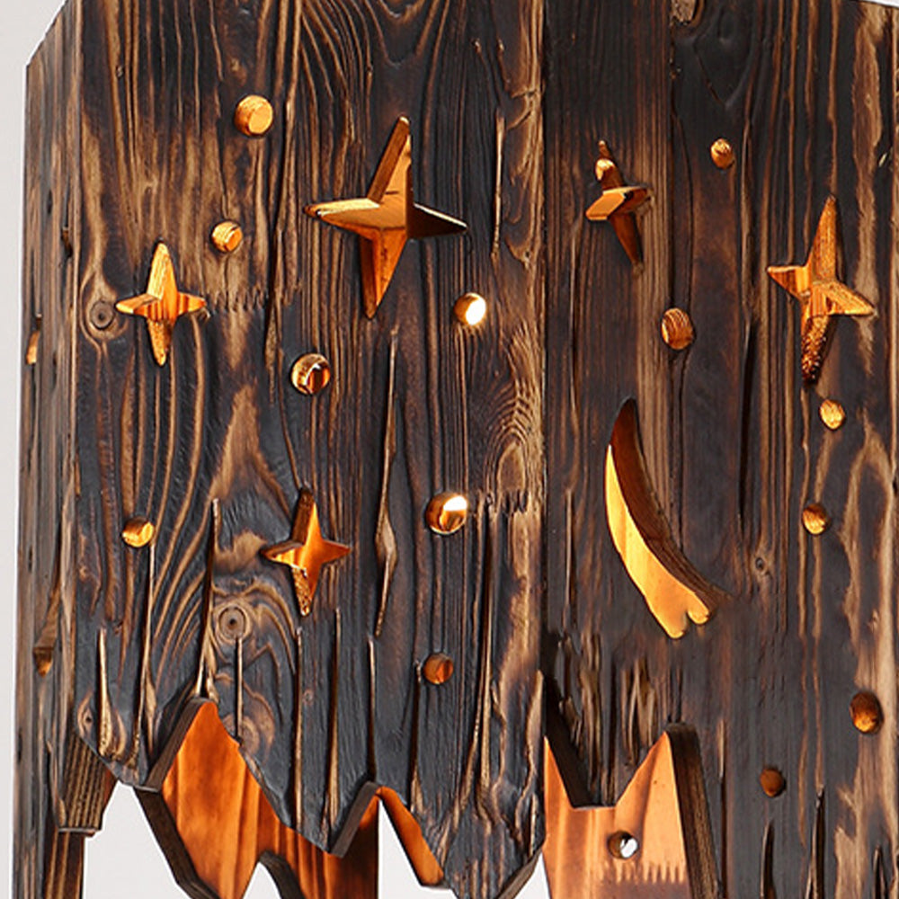 Epoch Suspension Irrégulier Rustique, Bois/Metal, Bois, Chambre - Neutralighting