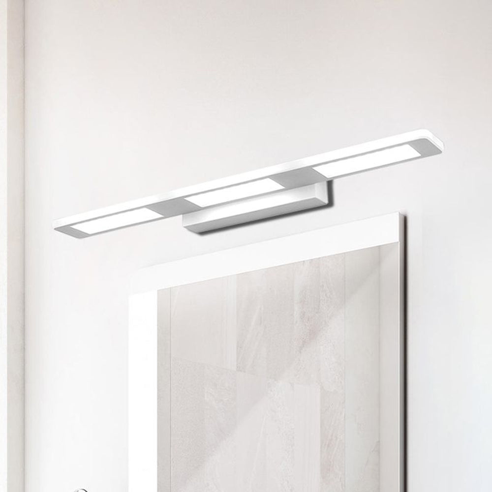 Arisha Applique Murale à Miroir Rectangulaire Design LED Moderne Métal Acrylique Blanc Salle de Bain - Neutralighting