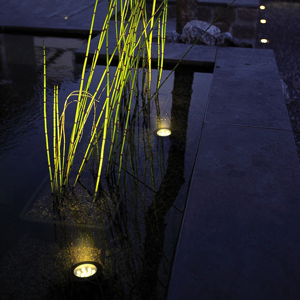 Ray Spot de Bassin Cylindre Moderne, Métal/Verre, Noir, Cour - Neutralighting