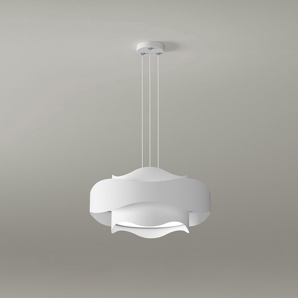 Arisha Suspension Ronde Contemporaine, Métal, Blanc, Chambre à Coucher/Salle à Manger - Neutralighting