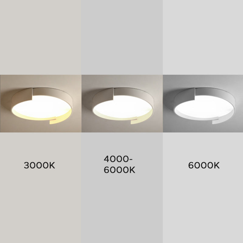 Arisha Plafonnier Rond Moderne, Métal/Acrylique, Blanc/Gris/Vert/Doré, Salon - Neutralighting