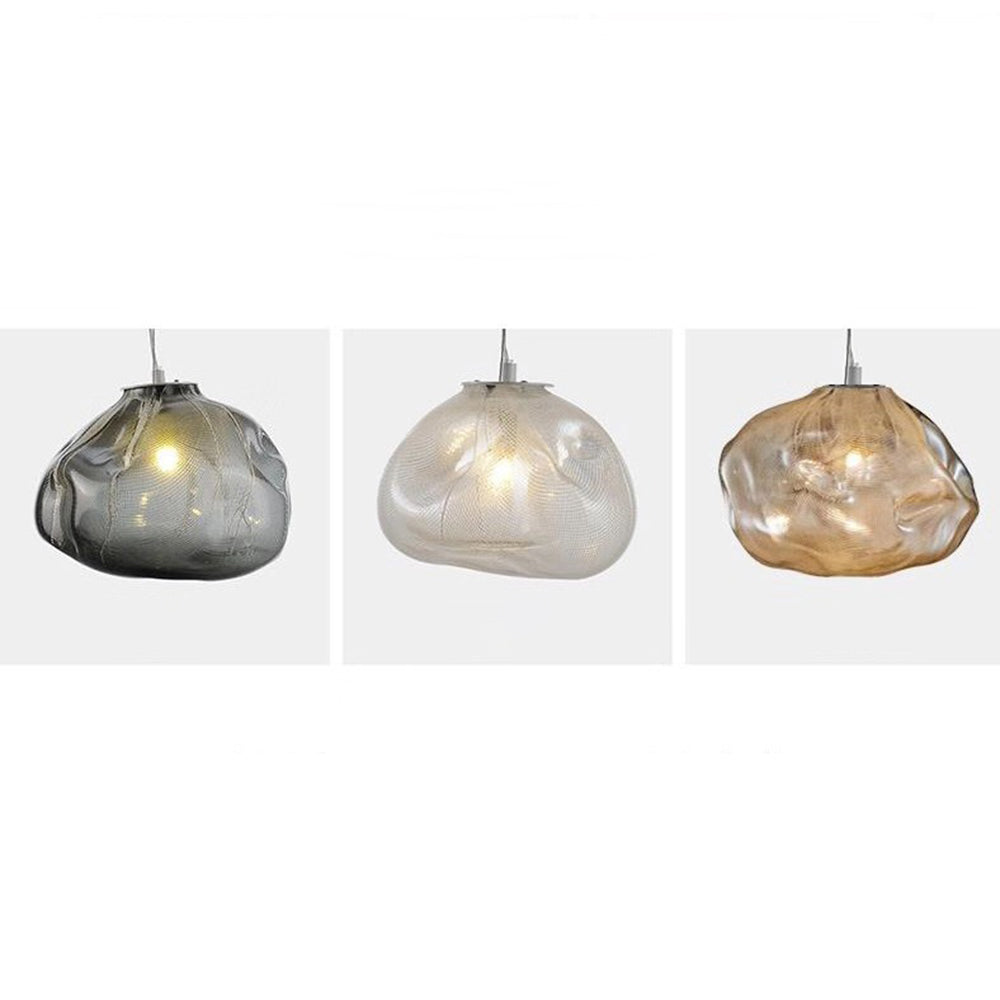 Avi Suspension Globe, Métal/Verre, Clair/Gris/Ambre - Neutralighting