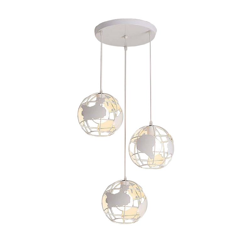 Silva Suspension Sphère/Multi Moderne, Métal, Noir/Blanc, Salon - Neutralighting