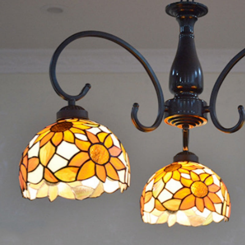 Tiffany Moderne LED Lustre Métal/Verre Chambre À Coucher