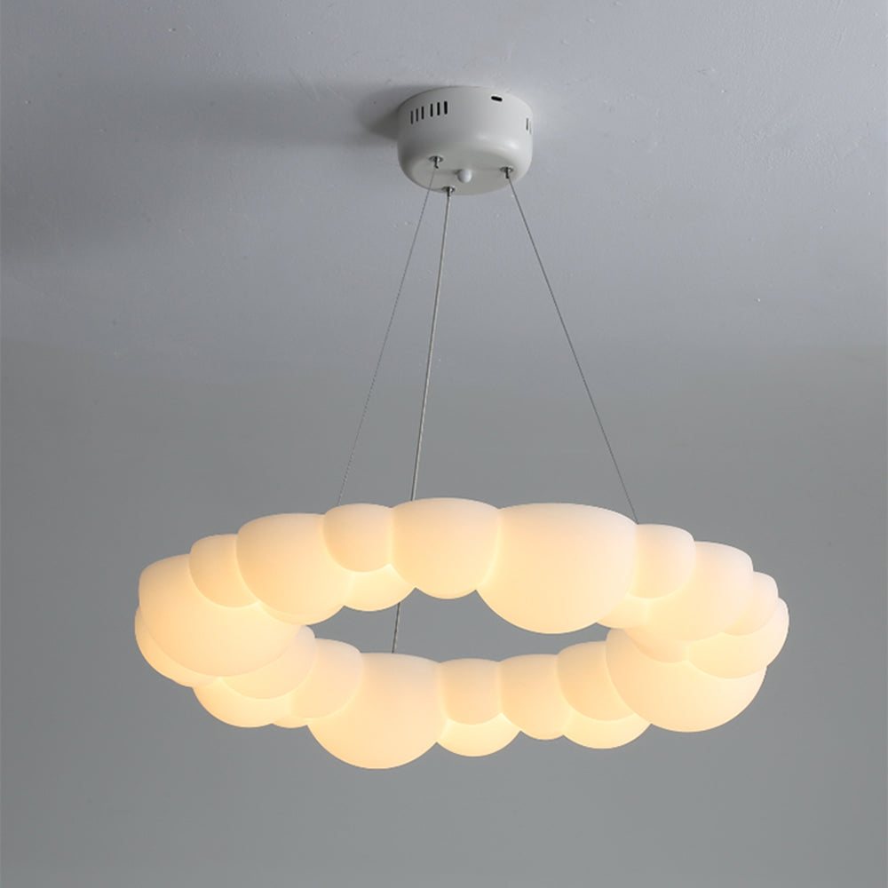 Arisha Plafonnier/Suspension Petale Moderne, Metal/Acrylique, Blanc, Salon