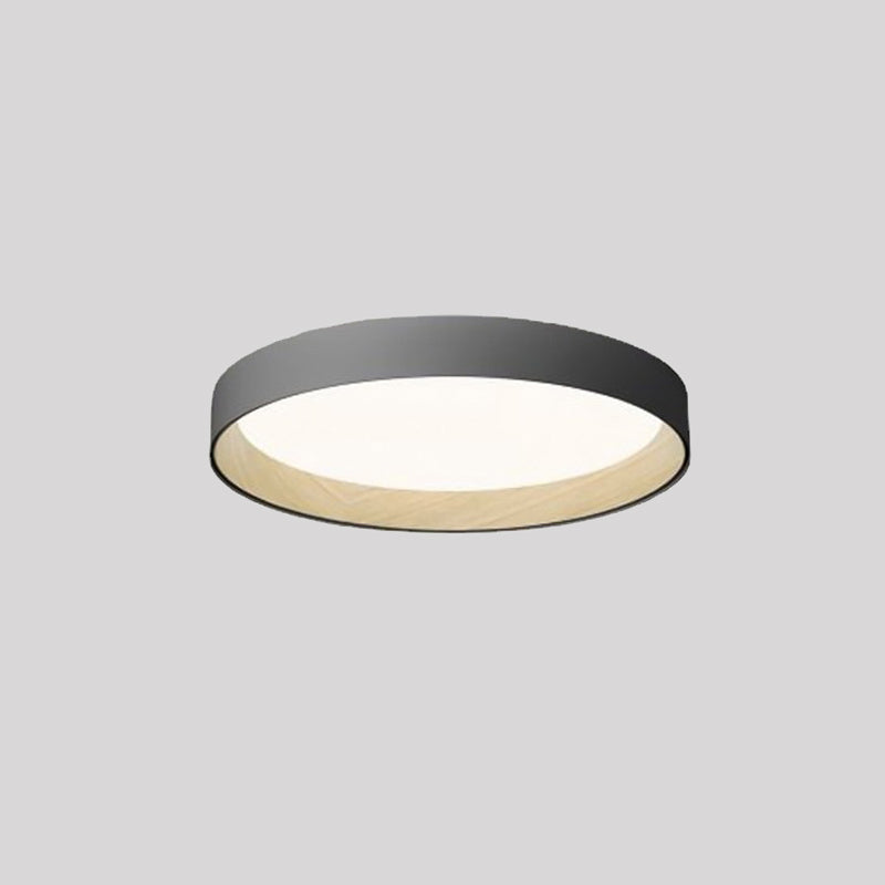 Arisha Plafonnier Rond Moderne, Métal/Acrylique, Blanc/Gris/Noir, Salon - Neutralighting