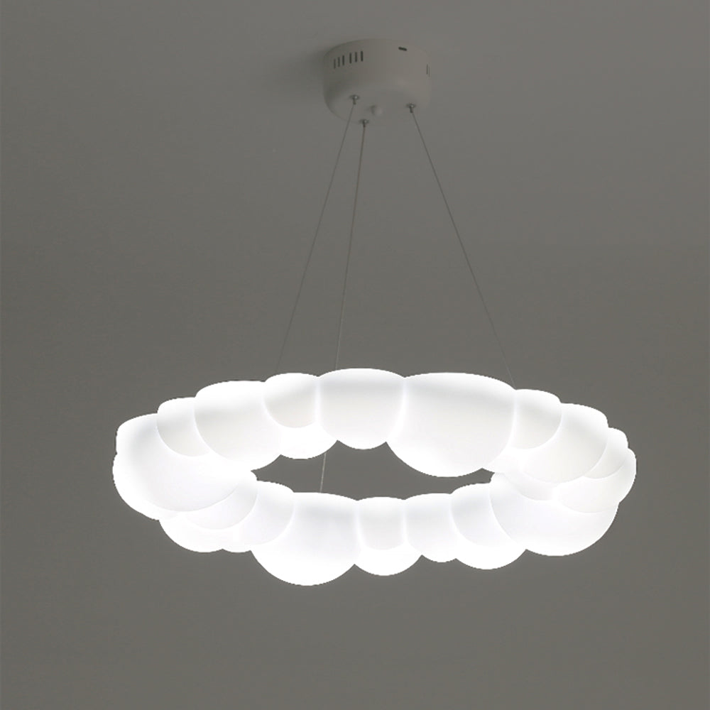 Arisha Plafonnier/Suspension Petale Moderne, Metal/Acrylique, Blanc, Salon
