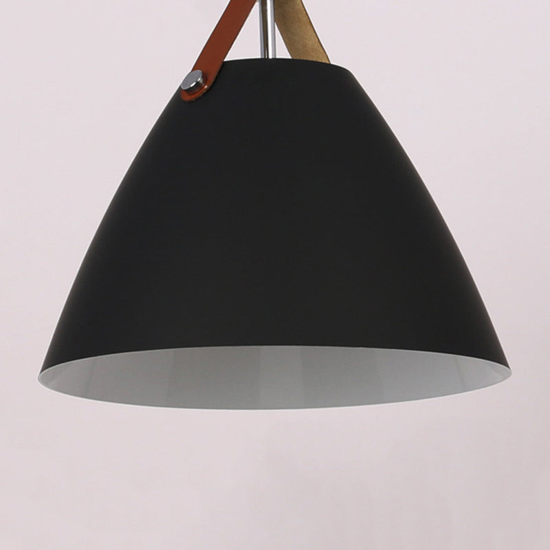 Arisha Suspension Conique Moderne, Métal, Nior/Blanc/Gris, Salon - Neutralighting