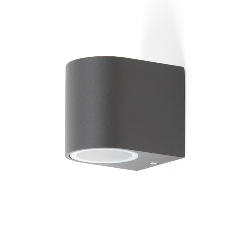 Tavon Applique Murale Carré/Tour Minimaliste. Métal/Verre. Noir. Jardin - Neutralighting