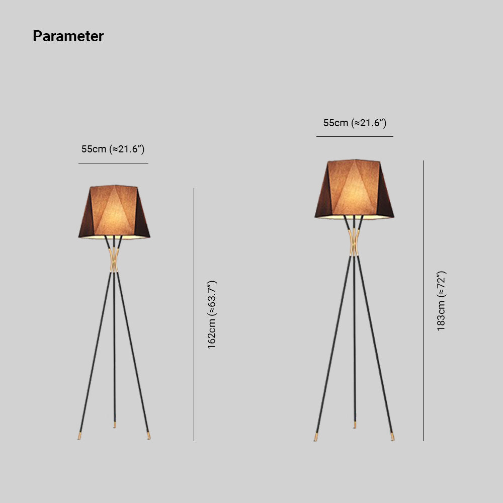 Mira Lampadaire Dôme Moderne, Métal/Tissu, Noir, Chambre