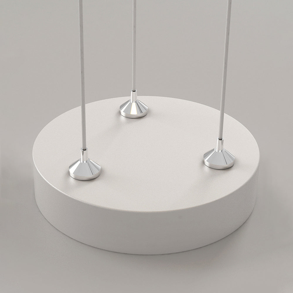 Arisha Suspension Ronde Contemporaine, Métal, Blanc, Chambre à Coucher/Salle à Manger - Neutralighting