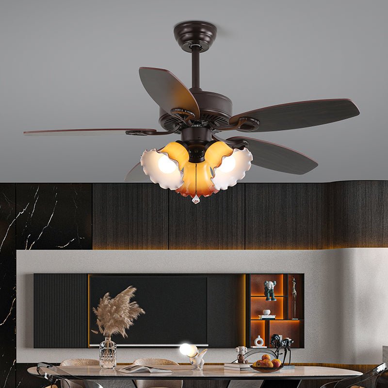 Plafonnier ventilateur Solara finition noire