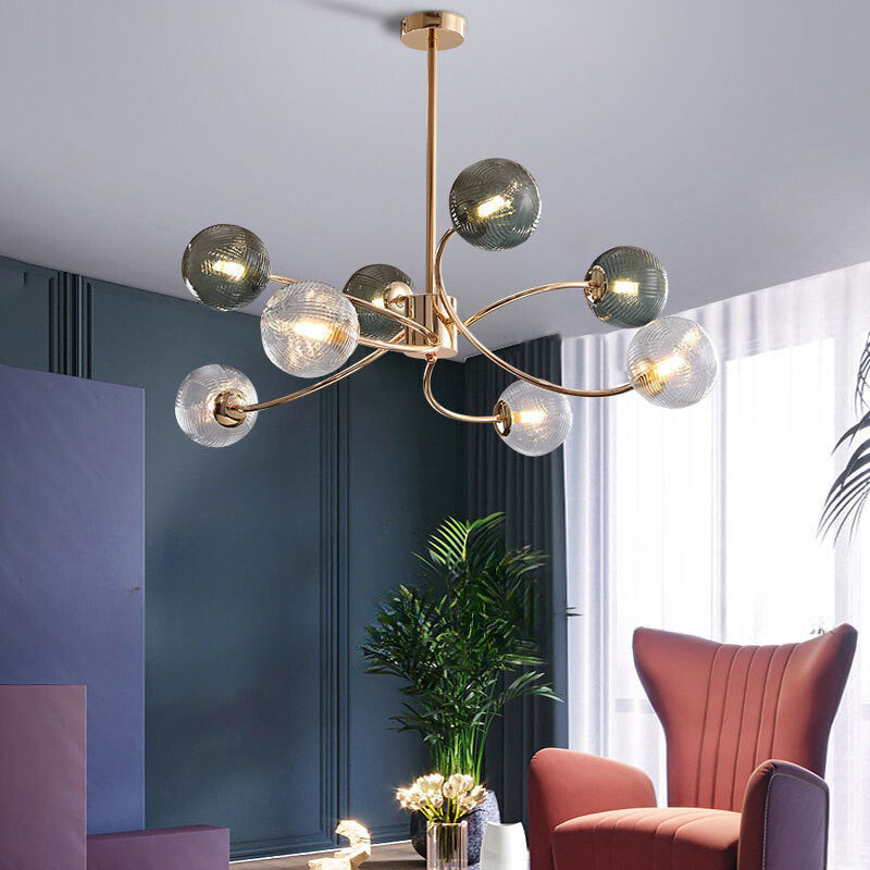 Valentina Moderne LED Suspension Métal Verre Chambre à coucher - Neutralighting