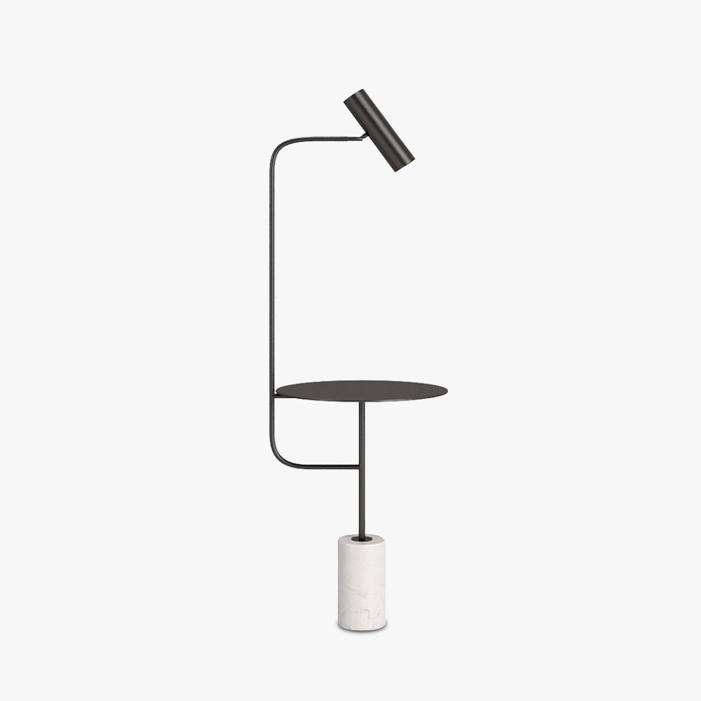 Mira Moderne Avec Tableau Lampadaire Linéaire Simple Marbre/Métal Noir/Or Salon