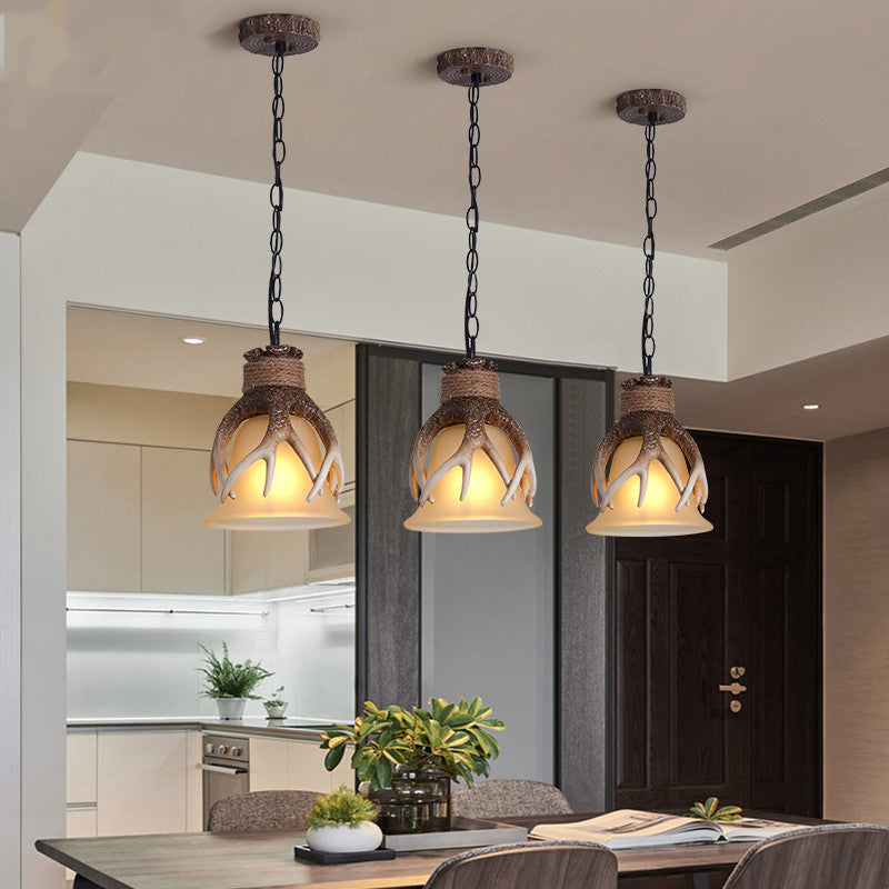 Silva LED Suspension Marron Verre Bar/Salle À Manger/Salon - Neutralighting