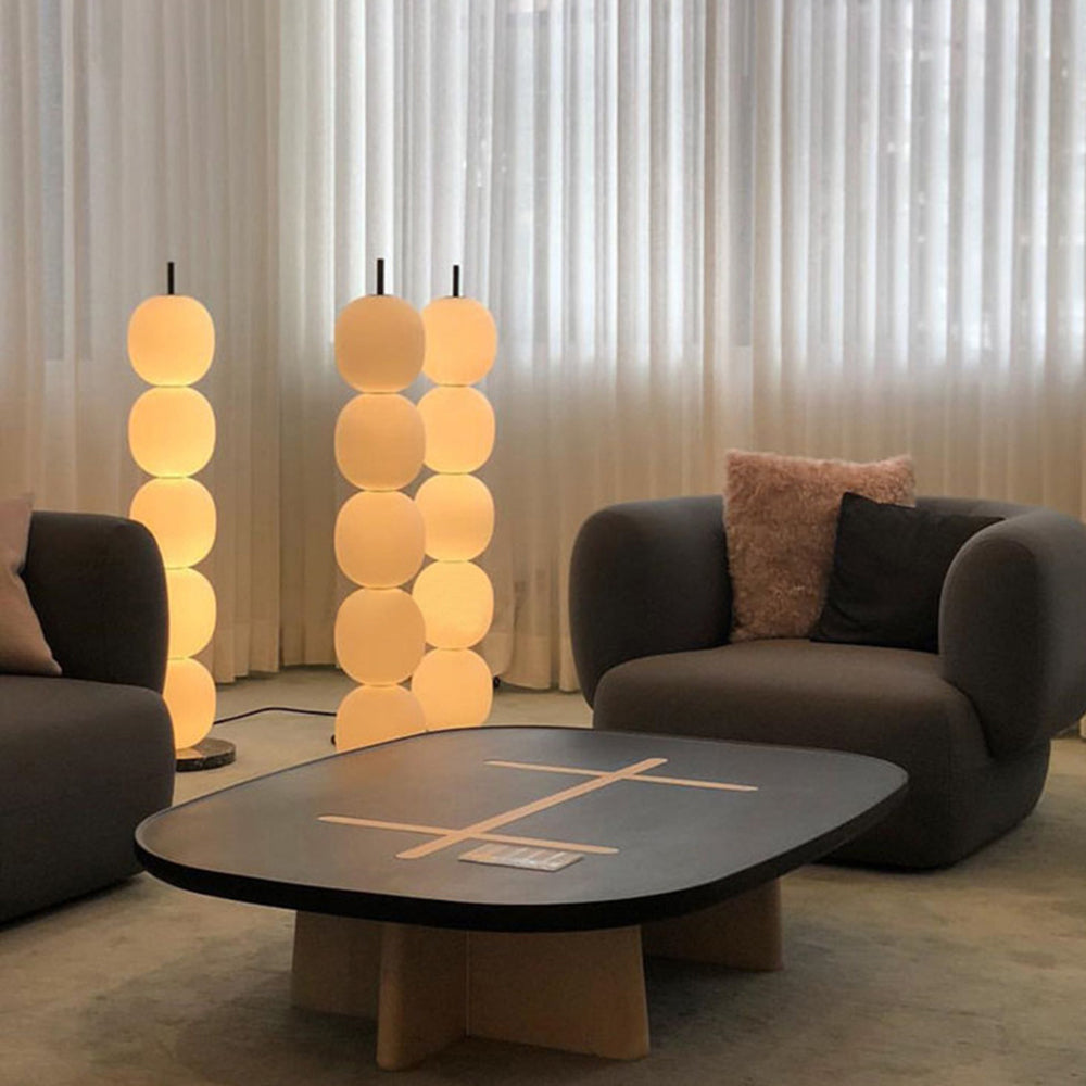 Valentina Lampadaire Lanterne Moderne Verre Blanc Chambre à Coucher/Salon Intérieur