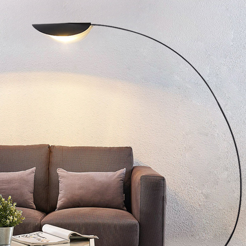 Ray Lampadaire Arche Moderne, Métal, Noir, Salon/Salle d'Etude - Neutralighting