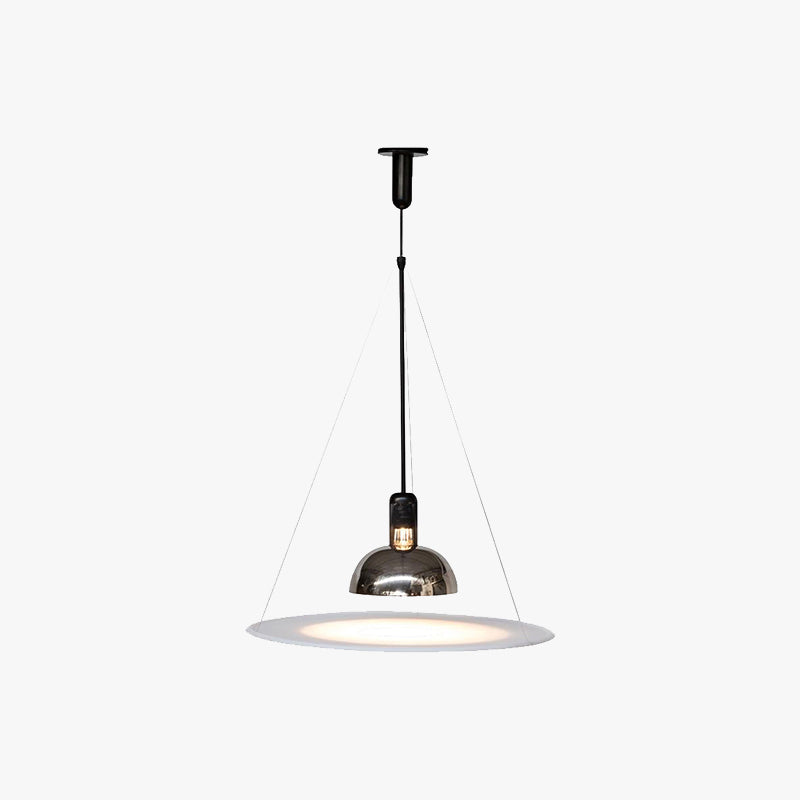 Arisha Suspension LED Moderne Métal/Acrylique Chromé/Noir - Neutralighting