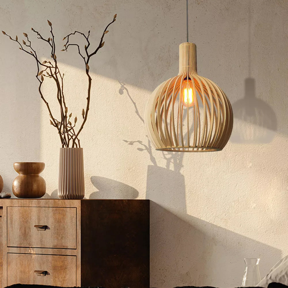 Inosa Suspension Design en Bois Sculpté Naturel Salle à Manger - Neutralighting