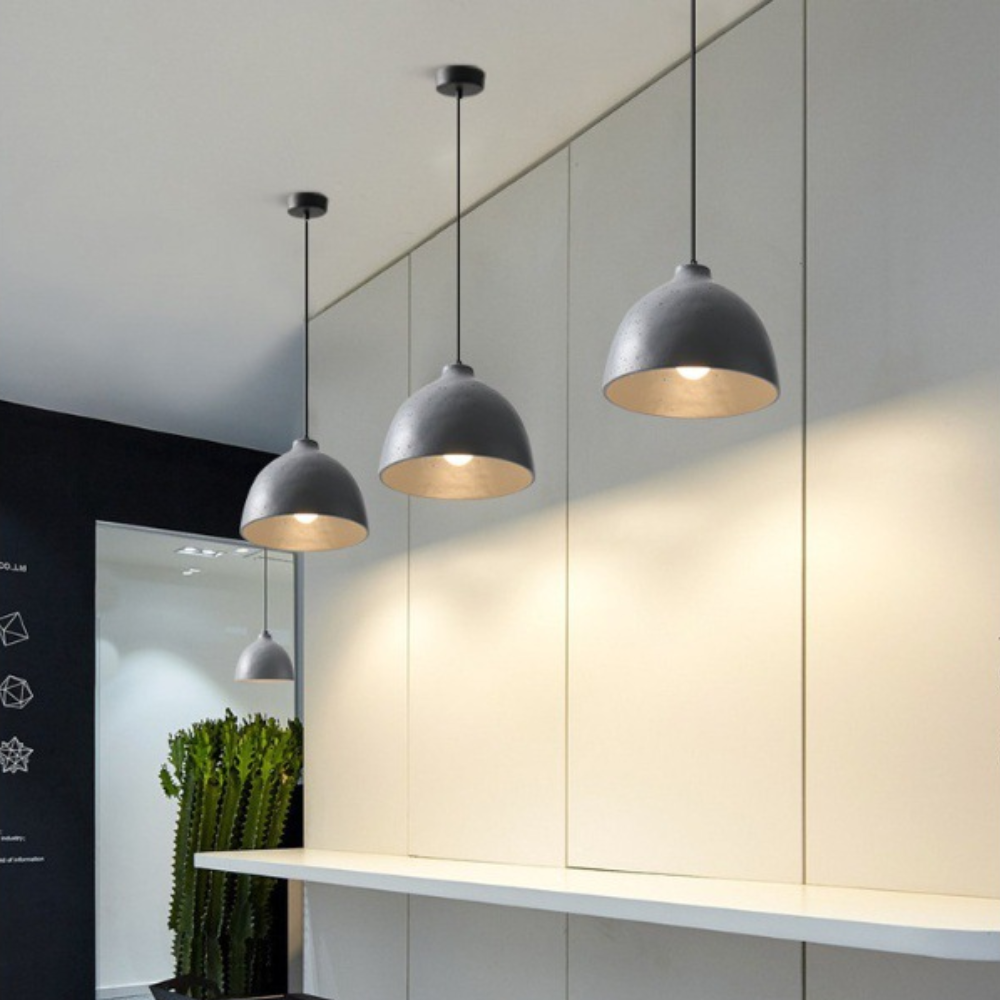 Avi Industriel LED Suspension Résine Bol Chambre À Coucher - Neutralighting