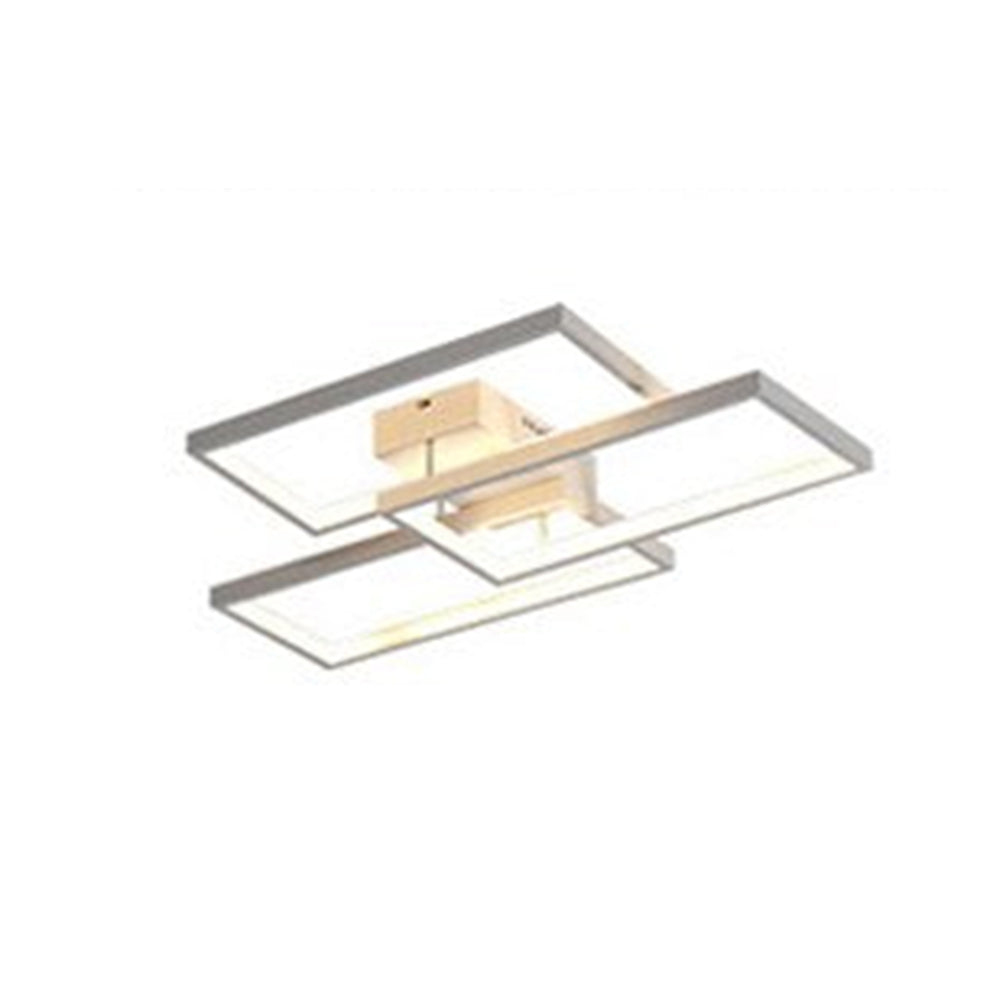 Arisha Plafonnier Carré/Rectangle/Rond Moderne, Métal/Acrylique, Noir/Blanc, Salon - Neutralighting