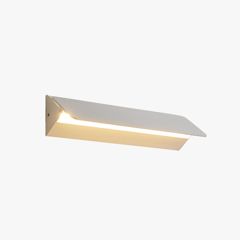 Ray Applique Murale Rectangulaire Moderne, Métal, Blanc, Jardin - Neutralighting