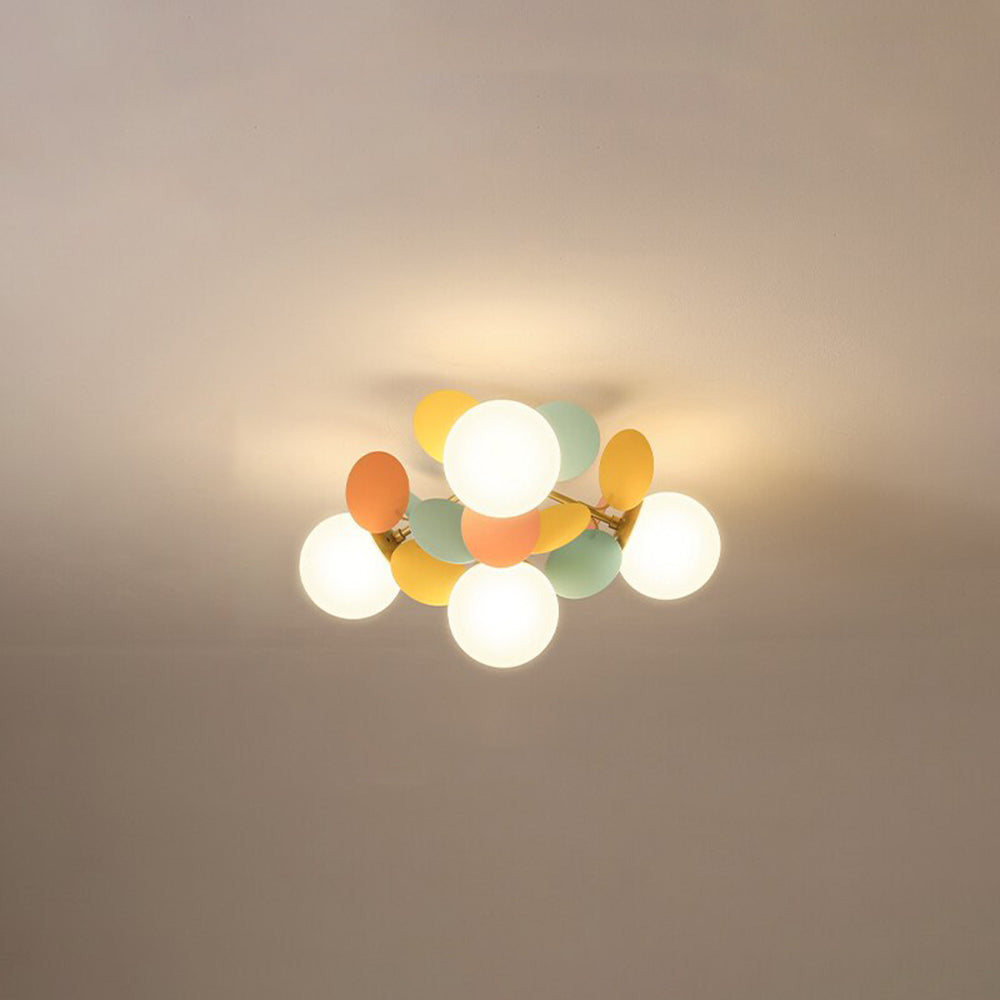 Nexen Plafonnier en forme de branche florale multicolore