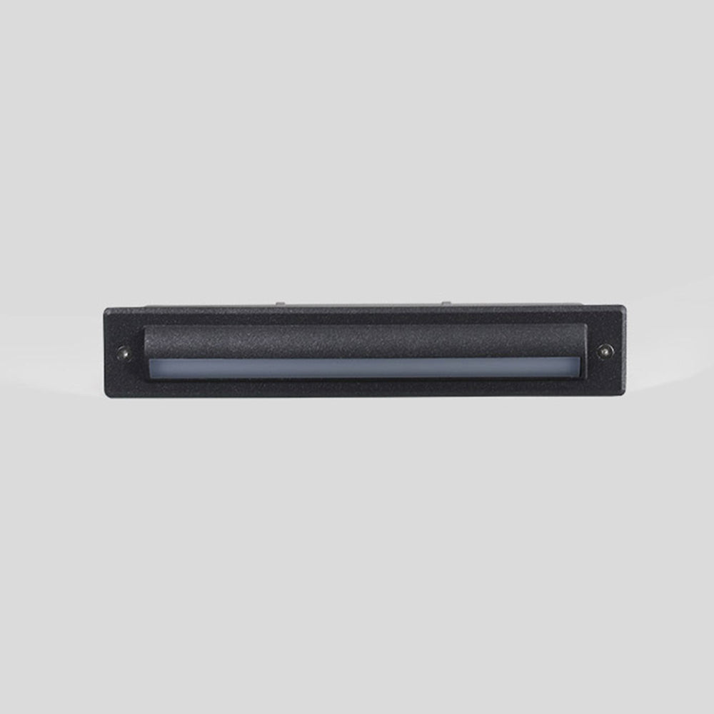 Ray Éclairage Escalier Extérieur Rectangulaire Simple, Métal/Acrylique, Noir, Escalier - Neutralighting