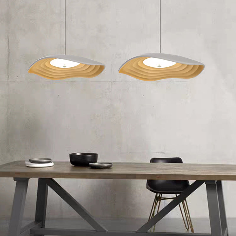 Arisha Suspension Ronde Nordique, Résine, Blanc/Orange/Noir, Salle à Manger/Cuisine - Neutralighting