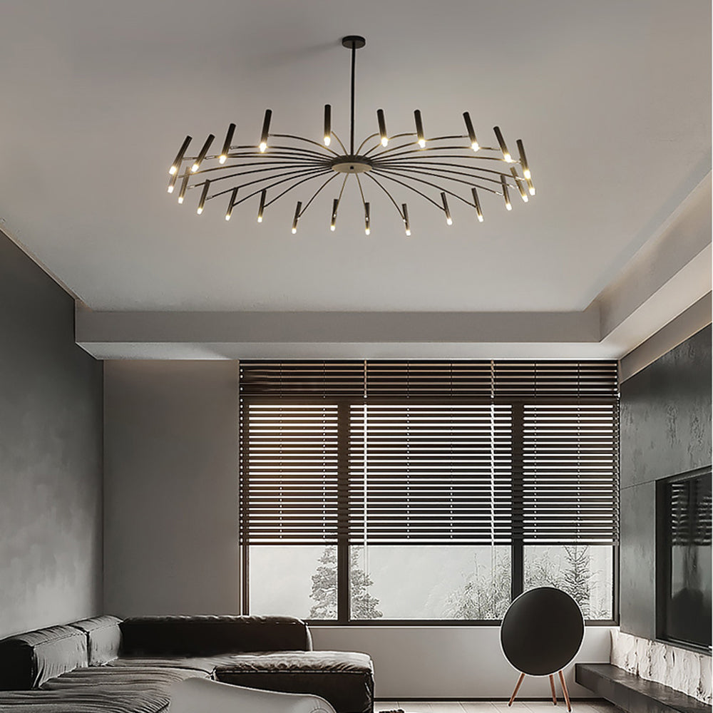 Theno Lustre Simple Noir/Blanc Etude/Salon/Salle à Manger - Neutralighting