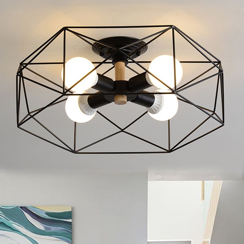 Arisha Moderne LED Plafonnier Doré/Blanc Métal Salon Chambre à coucher - Neutralighting