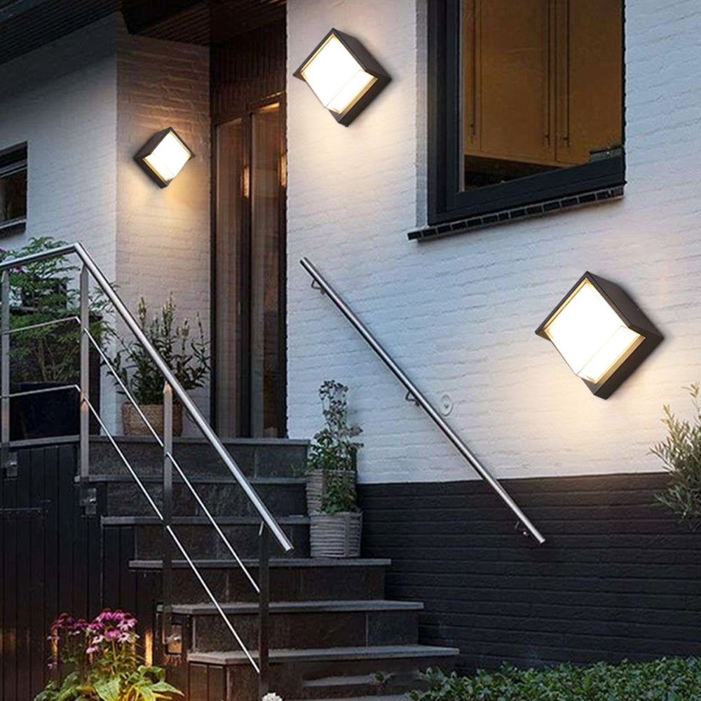 Ray Moderne LED Applique Murale Noir Métal/Acrylique Extérieur - Neutralighting