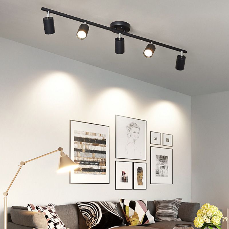 Arisha Moderne LED Plafonnier Blanc Noir Métal Salon Chambre à coucher - Neutralighting