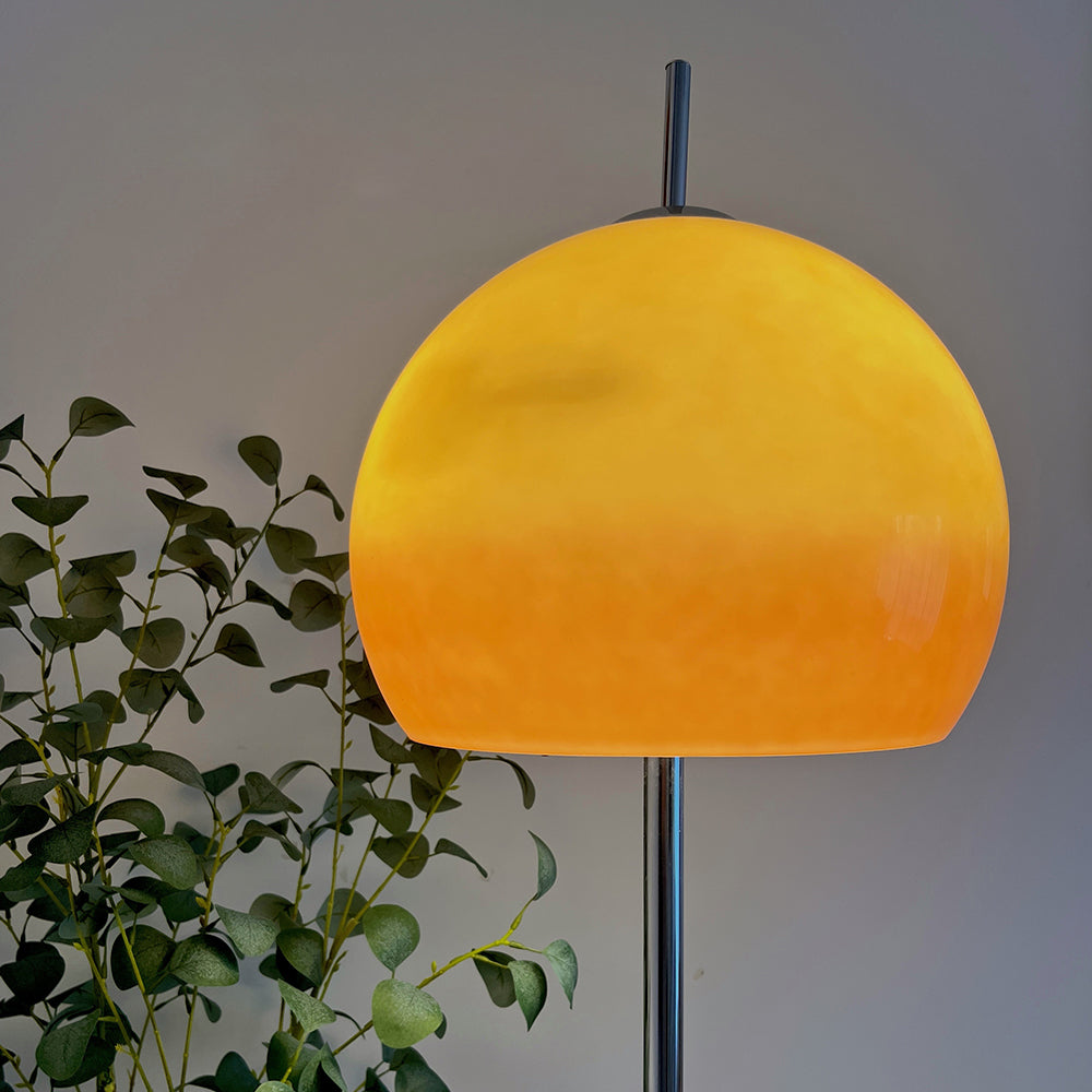 Mira Lampadaire Champignon Moderne, Métal/Verre, Jaune, Salon - Neutralighting