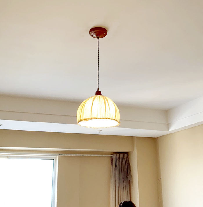 Arisha Suspension Dôme Vintage, Tissu, Beige, Salon/Chambre - Neutralighting