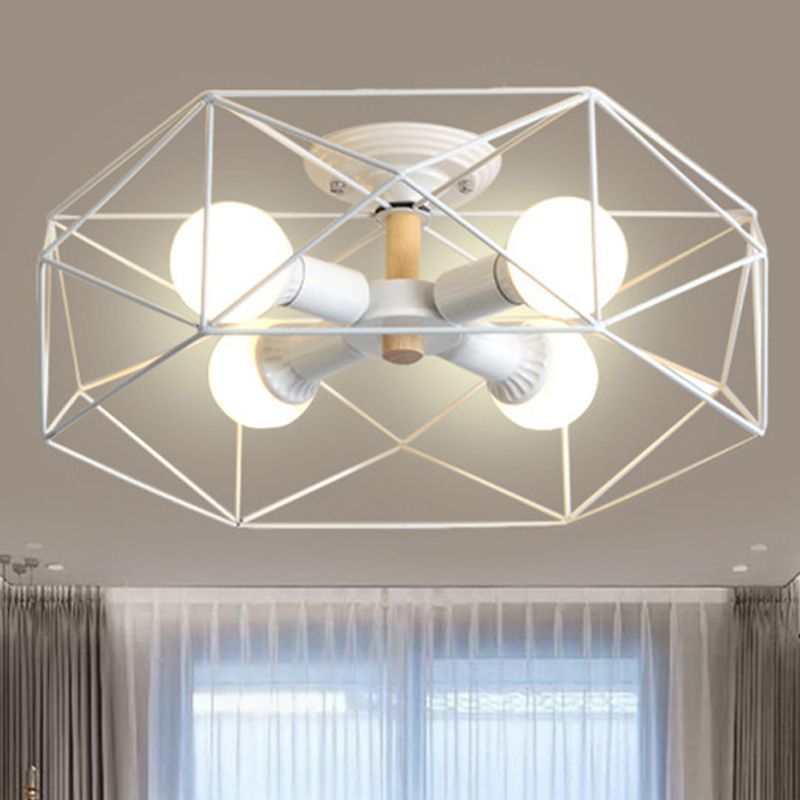 Arisha Moderne LED Plafonnier Doré/Blanc Métal Salon Chambre à coucher - Neutralighting